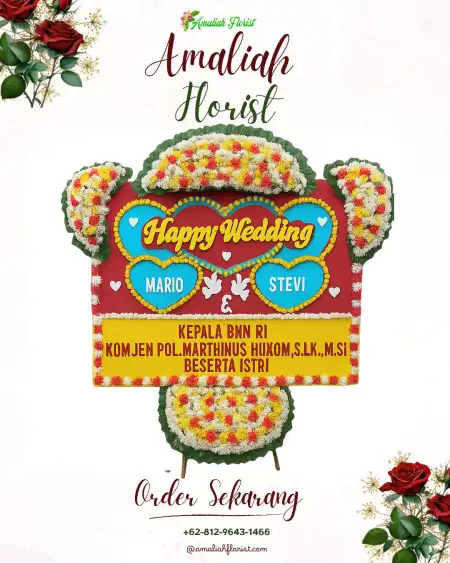 Papan Bunga Pernikahan Madureso